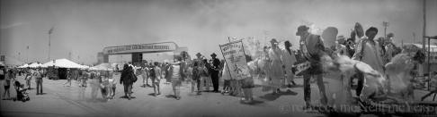 Steppin to the Fest by Rebecca McNeill Meyers | Multiple image photograph created using film, printed on durable canvas (no framing needed), or as Steppin to the Fest